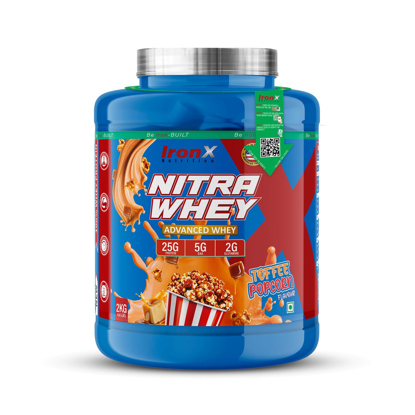 Nitra Whey – Advanced Whey Protein (100% Pure Whey Blend) | Fast Digesting | Muscle Recovery | 25g Protein per Serving | 2KG