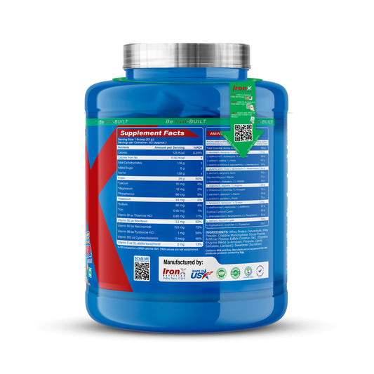 Nitra Whey – Advanced Whey Protein (100% Pure Whey Blend) | Fast Digesting | Muscle Recovery | 25g Protein per Serving | 2KG